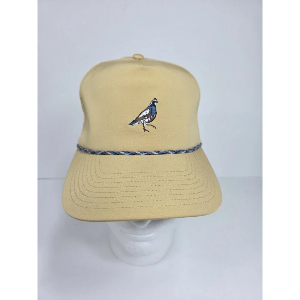 Poncho Outdoors Hat Mens OSFA Yellow Pheasant Embroidered Rope Snapback Cap
